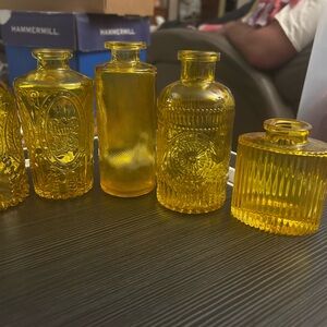 Yellow Glass Decorative vases